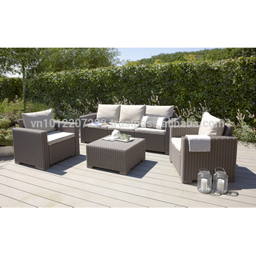 PE Rattan Wicker Muebles al aire libre / jardín - conjunto de sofá 1